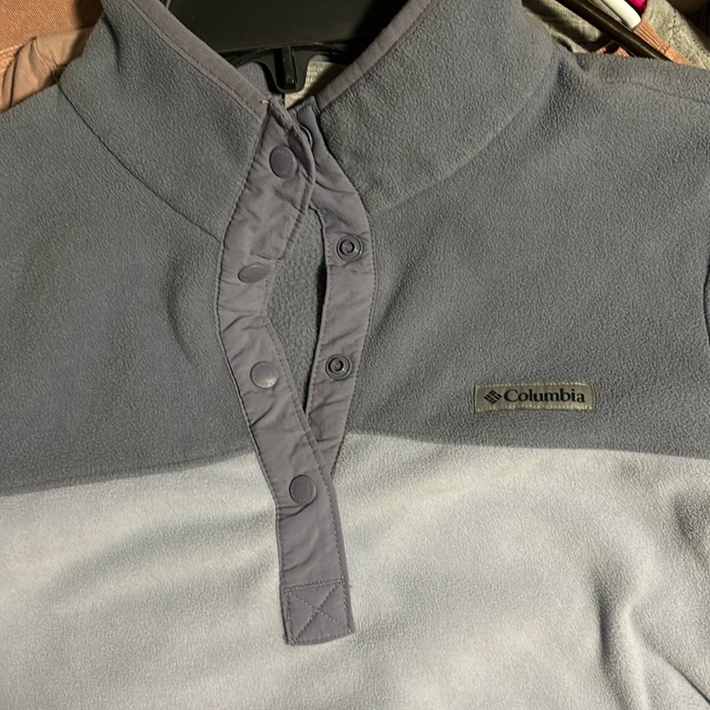Columbia Foster Creek Periwinkle Fleece Outdoor Henley Jacket Womens